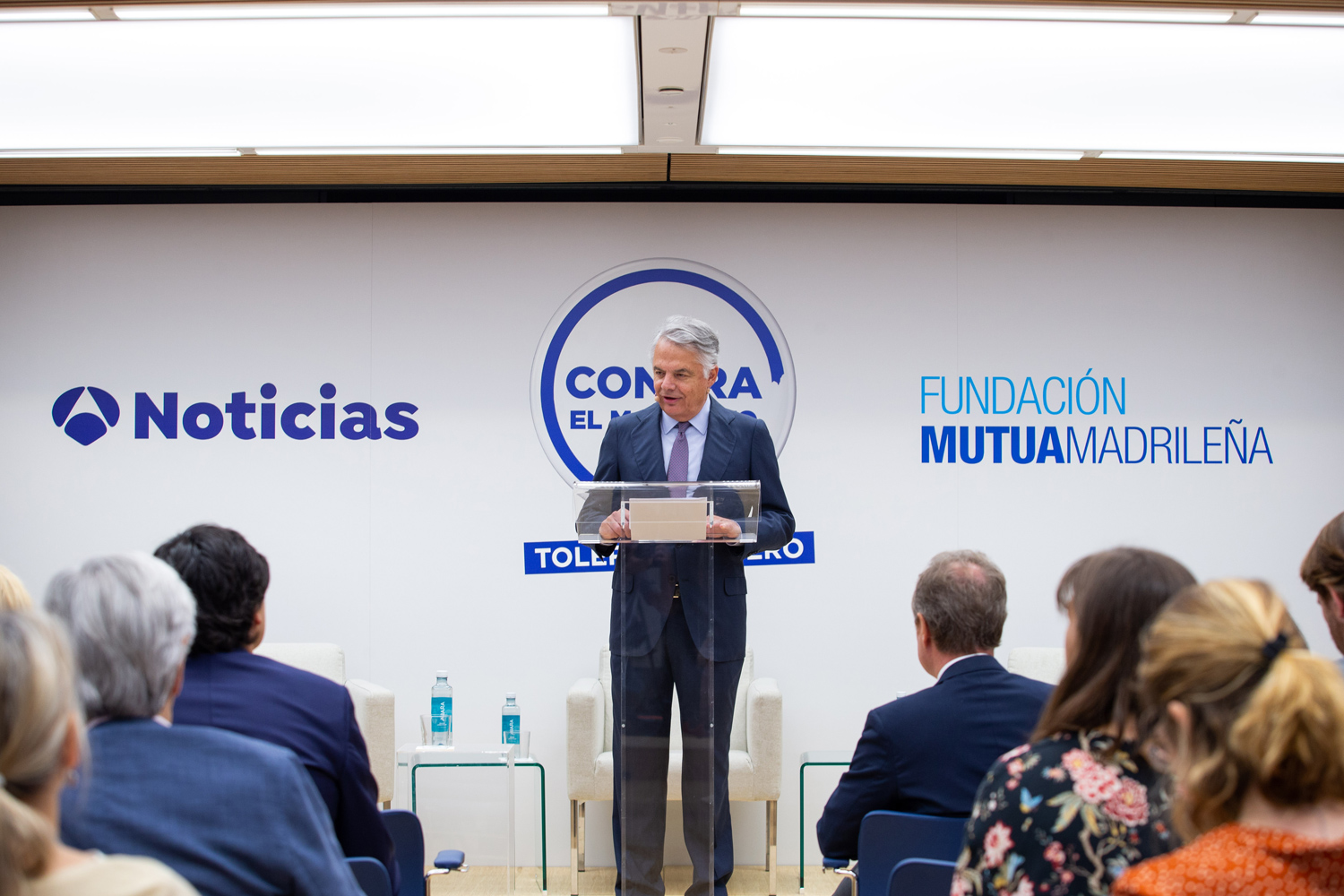 Ignacio Garralda, presidente de Fundación Mutua, durante la Jornada Tolerancia Cero